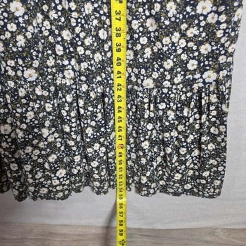 Old Navy Wildflower Floral Tiered Short Sleeve Fit Flare Maxi Dress Sz 4X Black - Picture 8 of 13